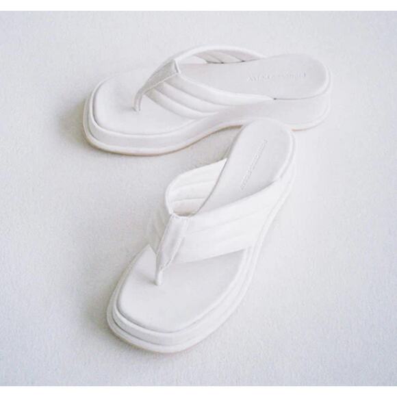 Princess Polly White Pump It Up Platform Sandals Size 9 - Picture 2 of 9
